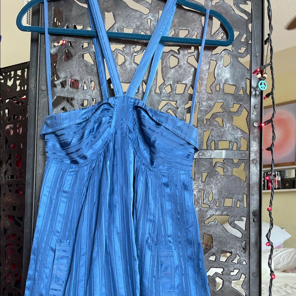 💙👗Armani Exchange Silk/Cotton Halter Baby Doll👗